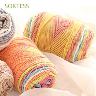 SORTESS 100grams Thick Wool Yarn Scarf Hand-woven Cotton Sweater Rainbow Color DIY Warm Soft Sofa Cushion Crochet Knitting