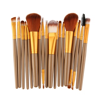 [listo stock] 18 piezas de brochas de maquillaje set de herramientas de maquillaje kit de tocador de lana juego de brochas de maquillaje pk (4)