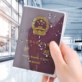 hermoso 2pcs transparente pasaporte cubierta protector transparente pvc pasaporte protector caso