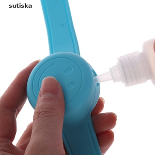 sutiska - pulsera desinfectante de manos de silicona con botellas de exprimir cl