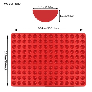 yoyohup moldes de silicona redondos de 140 cavidades, semi esfera gummy candy moldes cl