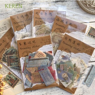 Keren Planta 40 piezas/paquete adhesivo Decorativo retro Para diario/álbum de recortes