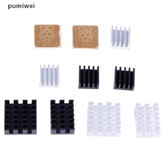 pumiwei 5pcs para raspberry pi 2/3/4 3b+ 4b aluminio disipador de calor radiador kit cl