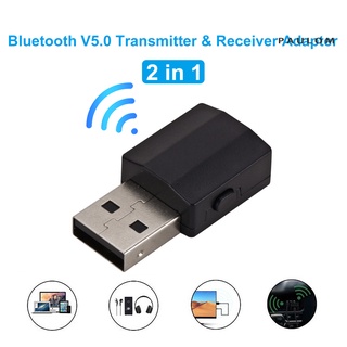[Paulom] 2 in 1 USB Bluetooth 5.0 Audio Transmitter Receiver Adapter for TV/Car/Computer