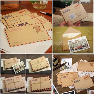 Nuevo 10 hojas Mini sobre postal carta estacionaria papel de almacenamiento Vintage