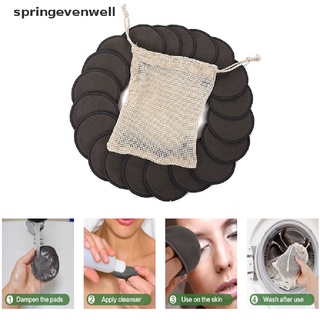 [springevenwell] 1/10/16pcs lavable reutilizable limpiador de algodón removedor de maquillaje suave almohadilla de limpieza caliente (5)