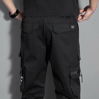 Pantalones Cargo Unisex talla grande para hombre con múltiples bolsillos pantalones deportivos Fitness ropa para hombre (9)