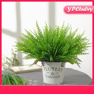 colgante de planta artificial falsas flores de jardín verde planta de trigo florero decoración (8)