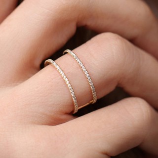 venta caliente moda moda personalidad estilo señoras anillo de tres colores chapado en cobre micro-incrustaciones anillo de circonita