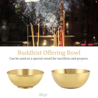 Vajilla de latón dorado decoración del hogar hecho a mano templo dios buda adoración budista ofrenda tazón