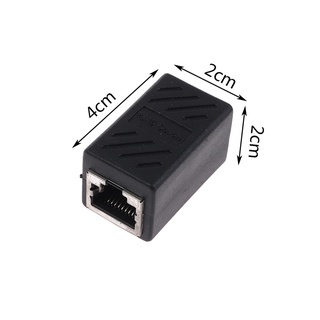 Mayshow adaptador RJ45 de alta calidad hembra a hembra LAN adaptador extensor conector profesional Ethernet negro Cable de red (2)