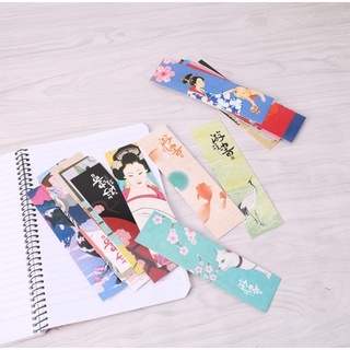 SWE 30Pcs/Bag Paper Bookmark Vintage Japanese Style Book Marks For School Student (7)