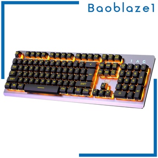 [BAOBLAZE1] Teclado para juegos con cable USB iluminado, diseño de 104 teclas para Mac/PC de escritorio