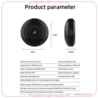 Mini Cmara Con Deteccin De Movimiento, Batera Incorporada, Vigilancia, WiFi