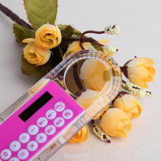 10Cm plástico Digital Color al azar papelería regalos Mini 2 en 1 regla calculadora