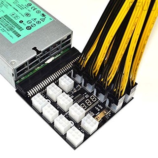 [Ffuu] adaptador de alimentación para servidores fuente de alimentación tablero de ruptura de 12 17 x 6 pines PCI-E tarjeta adaptadora con interruptor Manual