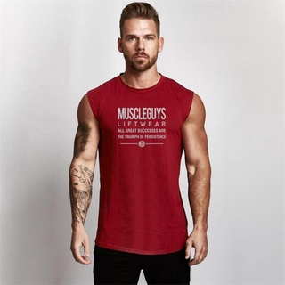 Muscleguys Camiseta sin mangas sin mangas Para gimnasio/Camiseta de Fitness Para hombre