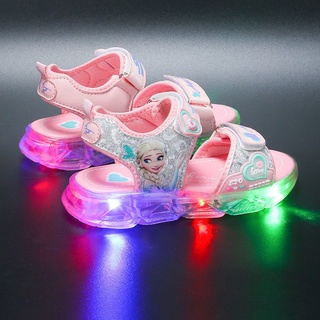 Sandalias de verano para niñas niños-niña sandalia luminosa sandalia niños luz LED zapato bebé zapato 2021 nuevo niños sandalia playa sandalia con luces (7)
