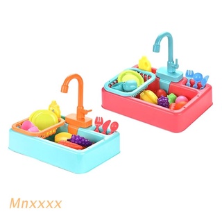 mnxxx sensible lavavajillas eléctrico juguete con agua corriente juguetes de juego de rol