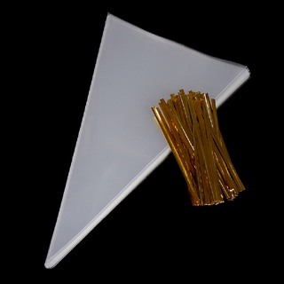 [speedinglight] 100 x transparentes bolsas de celofán en forma de cono transparentes, palomitas de maíz, flores, bolsa de embalaje de boda caliente