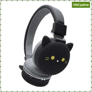 auriculares inalámbricos de oreja de gato auriculares bluetooth plegables sobre la oreja auriculares soporte tf tarjeta plug-in cable