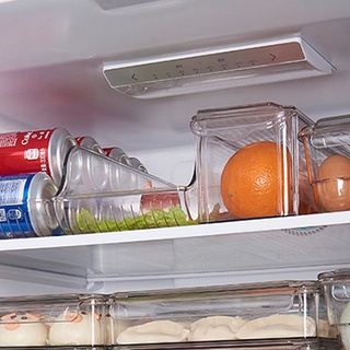 Negro refrigerador puede organizador de nevera contenedores para congelador cocina encimeras gabinetes (3)