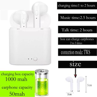 Audífonos iphoen/andriod i7s TWS Bluetooth 5 0/Estéreo con Pod cargador/audífonos/Airpods iPhone/Android (8)