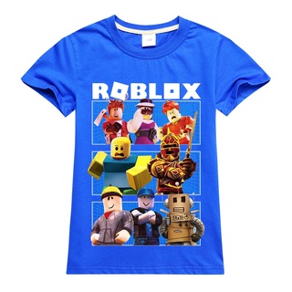 Nuevo ROBLOX juego de los niños T-Shirt niños camiseta 3D ropa de dibujos animados Unisex niño niñas de manga corta camisas de algodón (4)