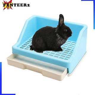 [Fenteer2 3c] caja de arena para conejo, caja de arena de esquina, orinal para hurón hámster Chinchilla (7)