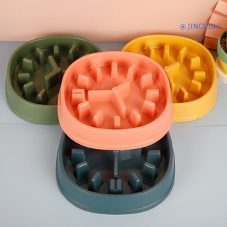 [jinching] pet bowl antideslizante diseño anti chock pp perro comida lenta platos para interior (6)