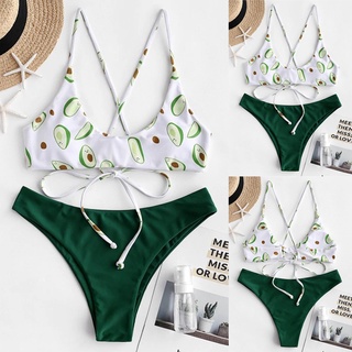 Neiyiya❀ Sexy Women Bikini Set Print Padded Swimwear Bathing Swimsuit Beachwear SHEIN