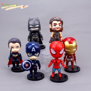 yolan niños regalo iron man muñeca juguetes superhéroe batman spiderman marvel vengadores figura de acción tarta decoraciones spiderman