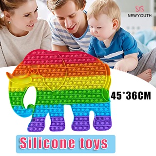gran silicona descompresión juguete colorido empuje burbuja fidget sensorial juguete de pensamiento de entrenamiento juego de rompecabezas para adultos niño