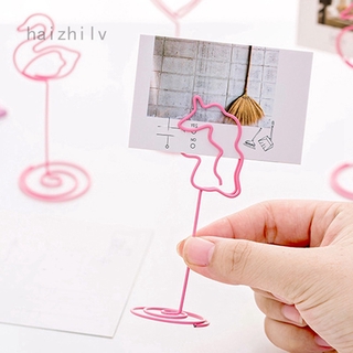 Haizhilv Notes carpeta unicornio forma de corazón Clips de boda favores titular de fotos Clips mensaje