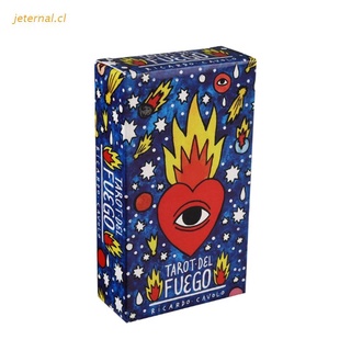 JET 78pcs Tarot Del Fuego Cartas Español Juego De Mesa Oracle Deck Guía Electrónica Libro Familia Fiesta