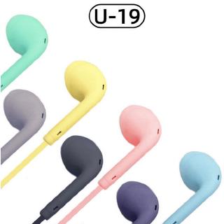 Audífonos intrauditivos coloridos U-19 Macaron con cable De 3.2 M