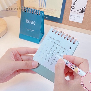 2022 Cute Mini Calendar Book Desktop Cartoon Desk Calendar Small Ornaments