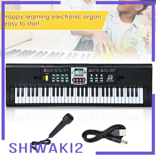 [SHIWAKI2] 61 teclas Digital electrónica Piano teclado con 16 tonos 6Demo canciones batería Kit (1)