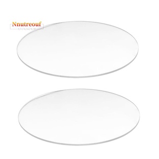 2pcs transparente 3 mm de espesor espejo acrílico redondo disco - diámetro 100 mm y diámetro 50 mm