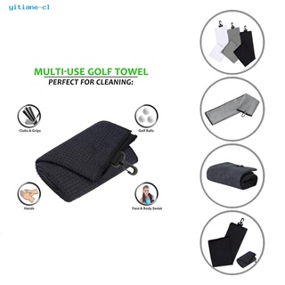 yitiane Microfiber Golf Club Cleaner Waffle Pattern Golf Club Towel Vibrant Color for Golf Training