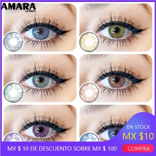 Lentes AMARA 1 par (2 piezas) lentes de contacto de color piedra gema para ojos cosméticos