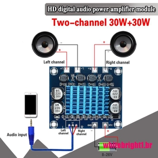 Wb Placa Amplificadora De potencia Digital Estéreo De 30w+30w 2.0 canales Xh-A232