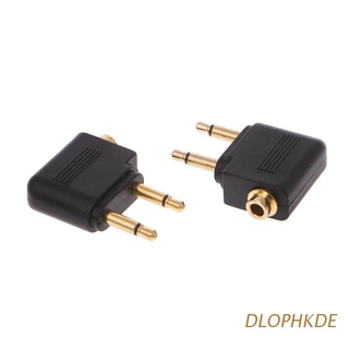 dlophkde - adaptador de audio para auriculares (2 unidades, chapado en oro, 3,5 mm, 2 machos a 1 hembra)