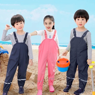❣READY❣Toddler Rain Dungarees Windproof Pants Waterproof Mud Kids Jumpsuit Clothes