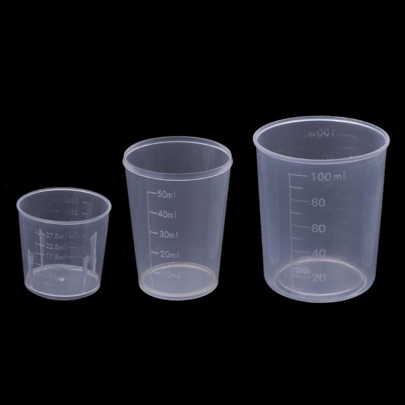 flgo* Set de tazas de relajación 30 50 100 ml DIY resina epoxi plástico para hacer joyas (1)