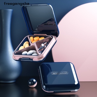 [freegangsha] 4 rejillas impermeables medicina píldora caja de viaje píldora caso vitaminas contenedor cápsulas grdr