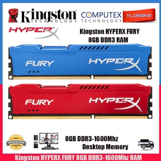 Kingston HyperX FURY 8GB DDR3 1600Mhz 240 pines DIMM RAM PC3 memoria de escritorio