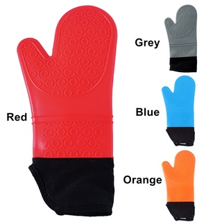 1 pieza guantes Extra largos de silicona resistentes al calor para horno (2)
