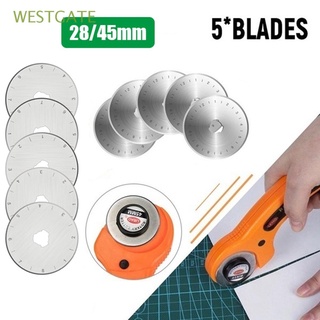 WESTGATE 28/45mm Rotary Cutter Blades Sharp Leather Tools Replacement Blade 5PCS Cutter Fits For OLFA DAFA Quilting Leathercraft Safety Patchwork