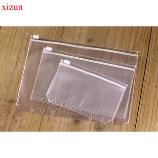 XIZUN A5/A6/A7 Size Plastic Zip Lock Envelope Zipper Wallet Insert Refill Organiser